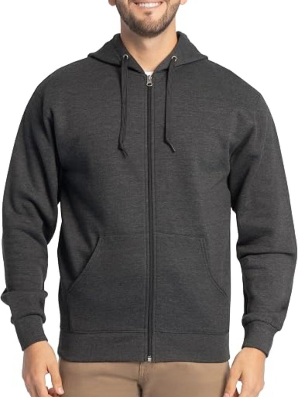 Fruit of the Loom Eversoft Fleece Full Zip Hoodie Sweatshirt XL